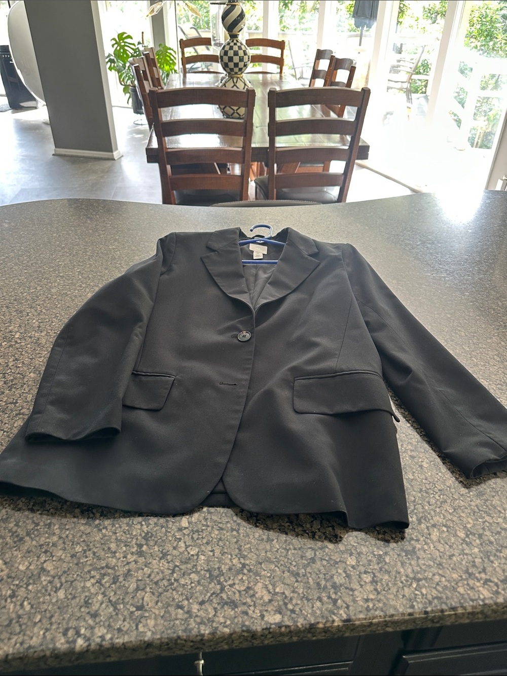 H&M Black ladies Double-Button Boyfriend Blazer